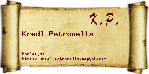 Kredl Petronella névjegykártya